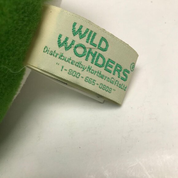 Vintage Wild Wonders Green Frog Toad Plush Stuffed Animal Soft Toy 7" Small - Picture 7 of 7